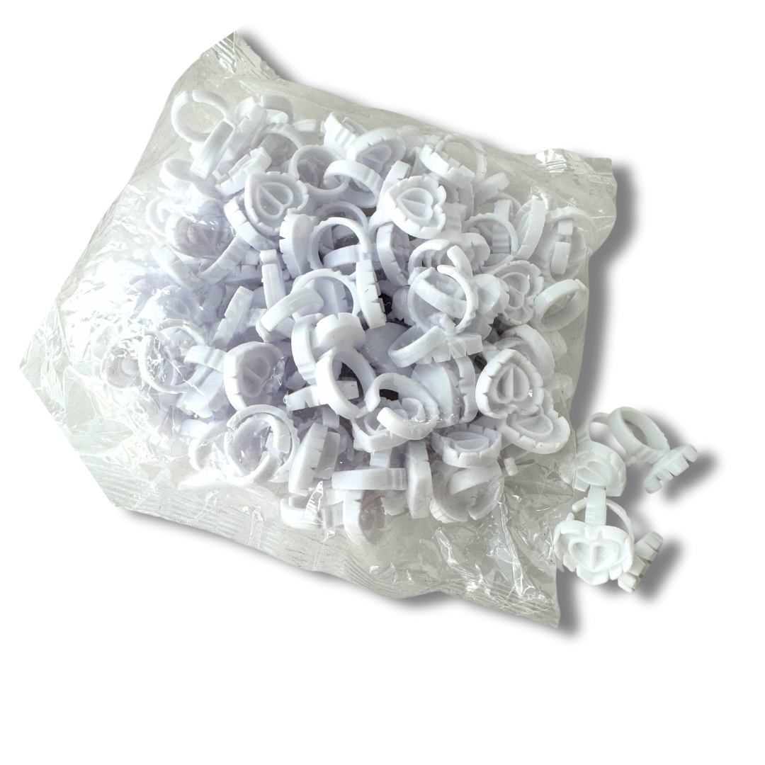 100pc Divided Heart glue rings
